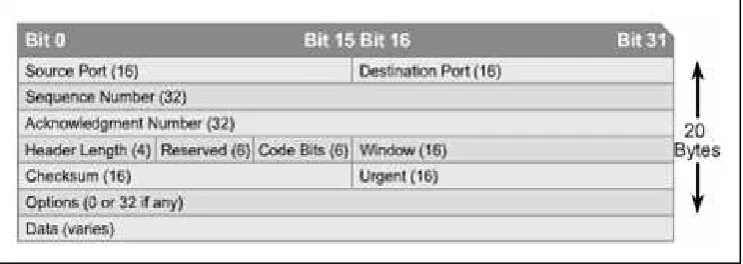 Gambar 2.9 Format Segmen TCP 