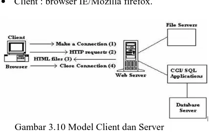Gambar 3.10 Model Client dan Server  