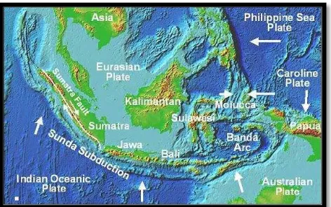 Gambar 1.1 Peta Tektonik Kepulauan Indonesia 
