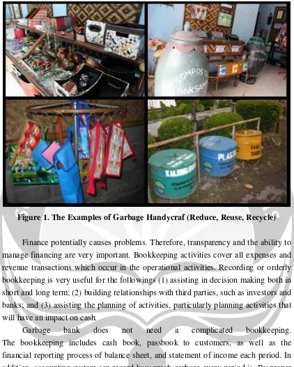 Figure 1. The Examples of Garbage Handycraf (Reduce, Reuse, Recycle) 