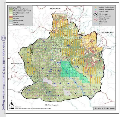 Gambar 2.3  Peta realisasi plot IHMB dan risalah hutan PT.REKI 2012 (data yang 