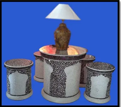 Gambar 6: Bentuk Keramik Set Meja dan Kursi 