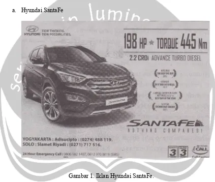 Gambar 1. Iklan Hyundai SantaFe. 