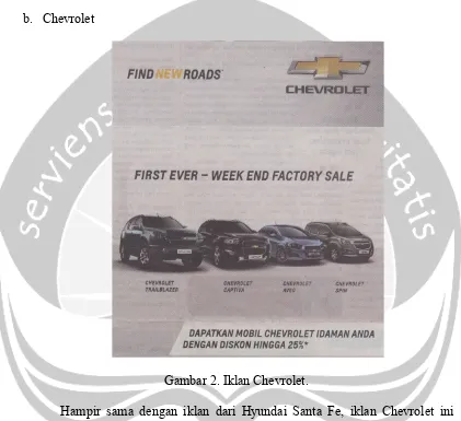 Gambar 2. Iklan Chevrolet. 