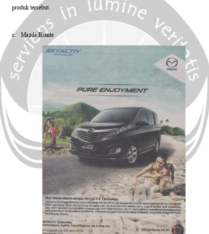 Gambar 3. Iklan Mazda Biante. 