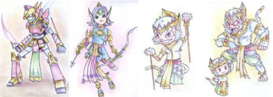Figure 3. Various Application of Wayang Designs and Appearances  Source: SABANA,Setiawan (2009) 