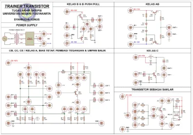 Gambar 8.  Desain interface trainer transistor 