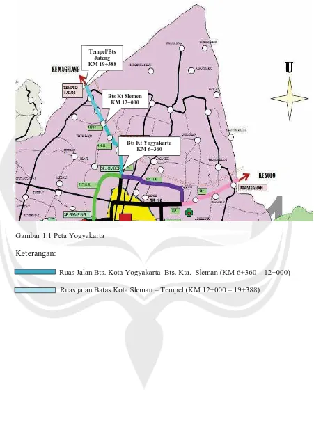 Gambar 1.1 Peta Yogyakarta