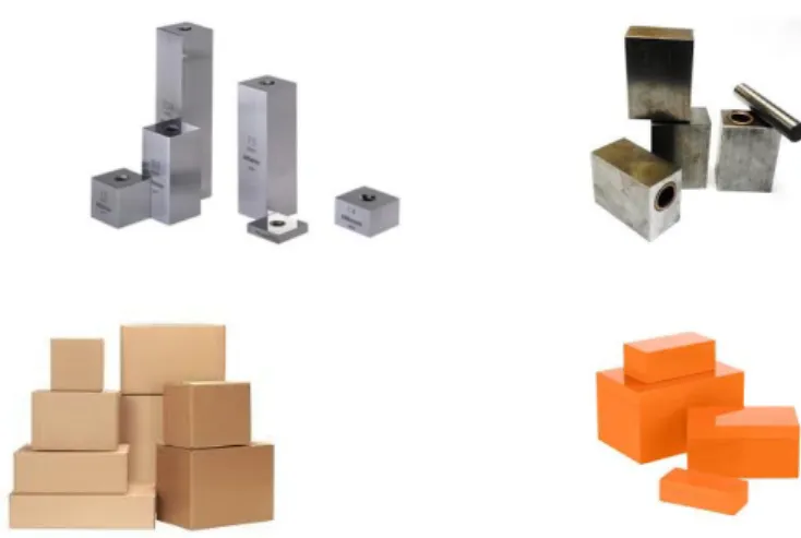 Fig. 4-1 Video Examples of objects with rectangular features 