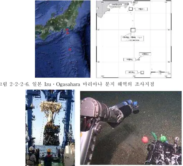 그림 2-2-2-6. 일본 Izu․Ogasahara 마리아나 분지 해역의 조사지점
