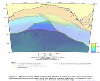 [그림  2-11] 호주  Great Australian Bight지역의  대륙붕  연장  외측  한계선