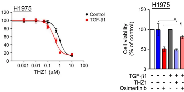 Figure 7. Effects of THZ1 on the TGF-β induced EMT   A)                                                                                        B) 