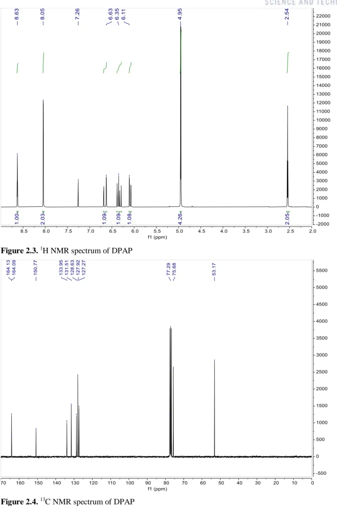 Figure 2.4.  13 C NMR spectrum of DPAP 