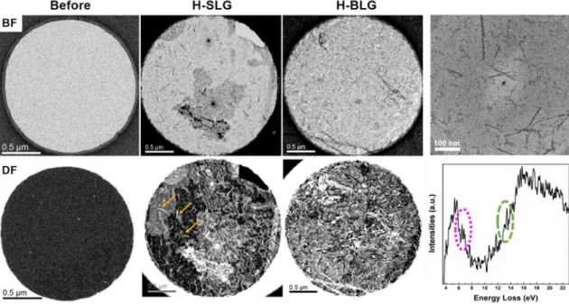 Figure 19. Hydrogenated graphene with serious roughness and wrinkles and corresponding low loss  EELS spectrum