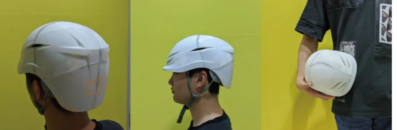 Figure 36. 3D printed mock-up worn and held by user. 