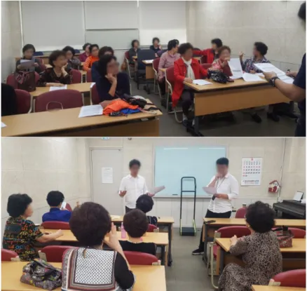 Figure 9. Senior care center, workshop and open discussion with elderly 