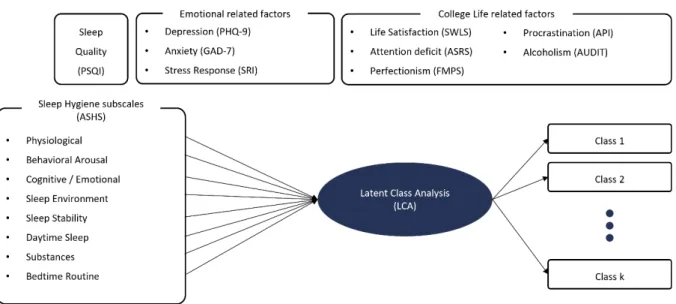 Figure 2. Latent Class Analysis (LCA) model 