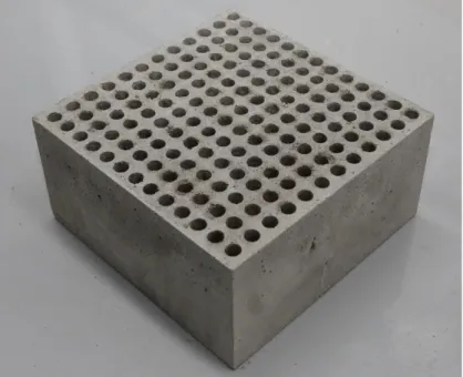 Figure 4-1. Picture of surface perforated mortar with Al (SPM-Al). 