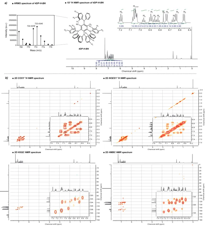 Figure 2.13. Structural characterization of 4DP-H-BN. Structural analysis of 4DP-H-BN with (a) 1D 