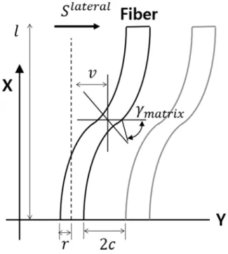 Fig. 3-8 Schematic of micro-scale cutting mechanism in CFRP machining