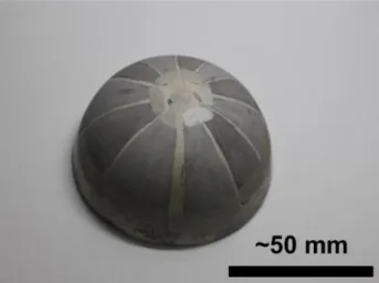 Fig. 2.30. Photo of hemispherical TE device via Painting process 