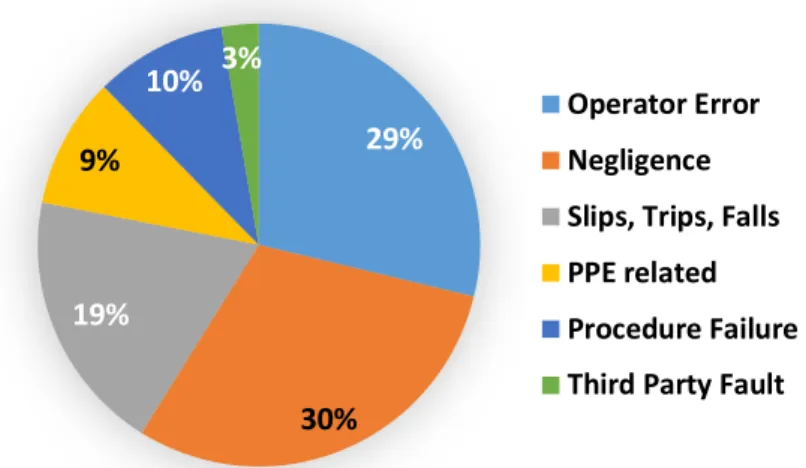 Figure 3-4: Effect (weight) of the Human Error Causes of KOTC’s Ships Accidents