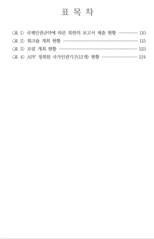 표 목 차