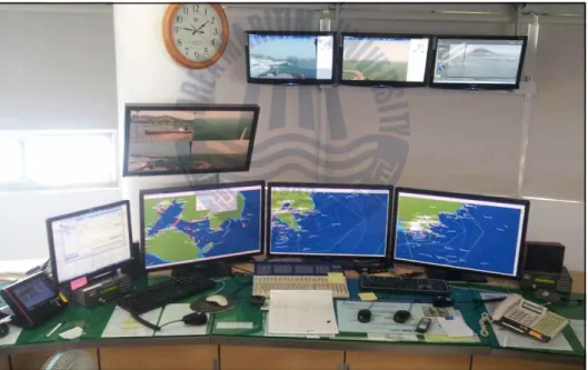 Fig. 44 를 통해 부산항 북항의  VTS 콘솔 환경을 확인할 수 있는데 기본