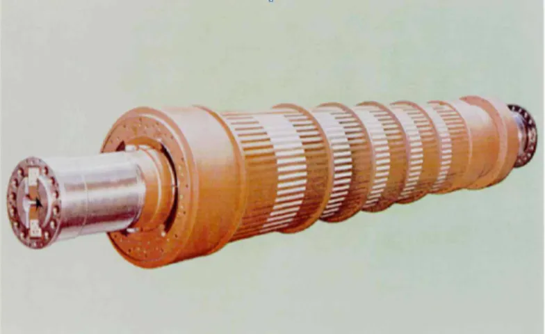 Fig. 3.7 Cylindrical pole type rotor of  synchronous generator