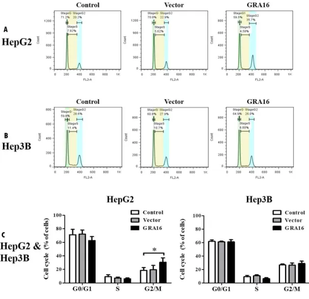Figure 4. (A) and (B) figures for the pattern of cell cycle analyzed by the  FACS  using  the  PI  staining