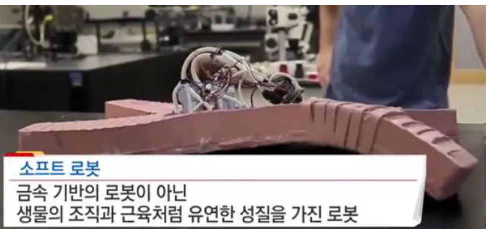 그림 2.7 아조벤젠을 이용한 소프트 로봇 [33]