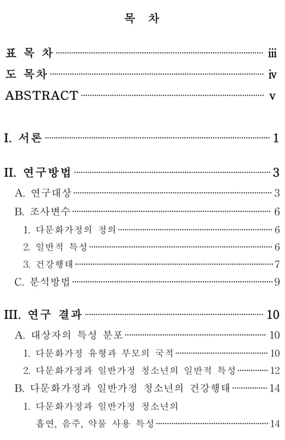 표 목 차 ⅲ