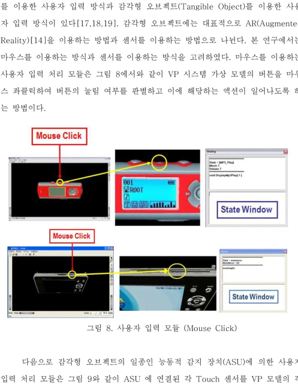 그림  8.  사용자  입력  모듈  (Mouse  Click)