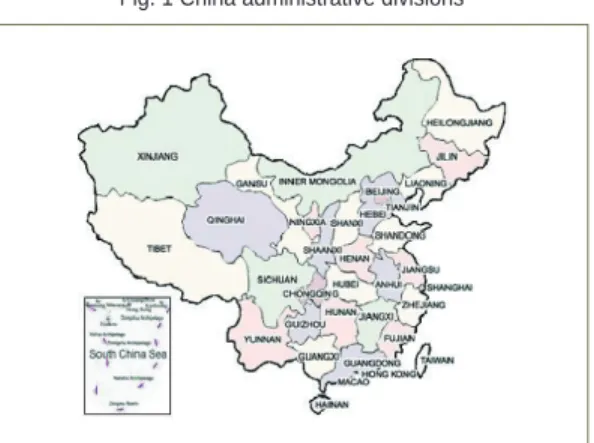 Fig. 1 China administrative divisions
