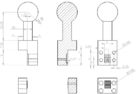 Figure 2.2 Design for tensile test jig. 