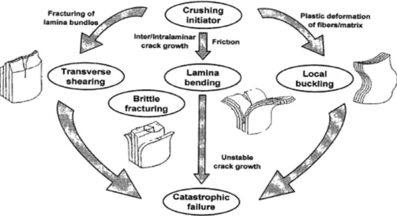 Fig.  2  Crushing  process  of  continuous  fiber-reinforced  composite  tubes 29)