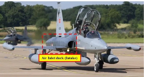 Fig.  １ -2 Intake of F-5E combat aircraft  ( 자료출처 : http://www.airliners.net) 