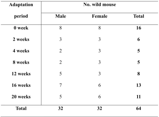 Table 6. Information of wild mice in this study. 