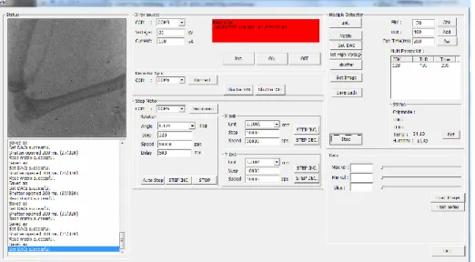 Figure 6. Screen shot of the developed integrated software GUI in action. 