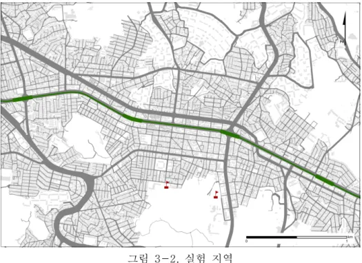 그림  3-2.  실험  지역