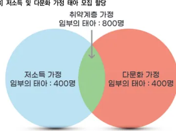 [그림  Ⅰ-3-3]  저소득  및  다문화  가정  태아  모집  할당