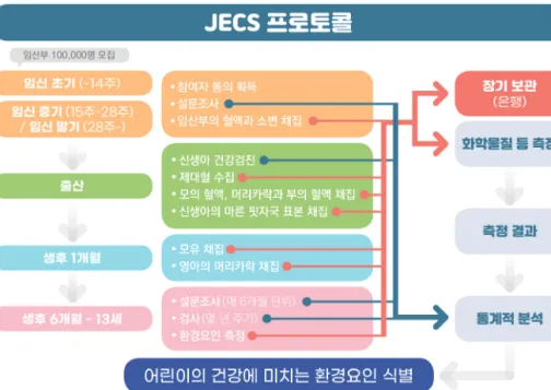 [그림  Ⅱ-3-2]  JECS  연구  프로토콜