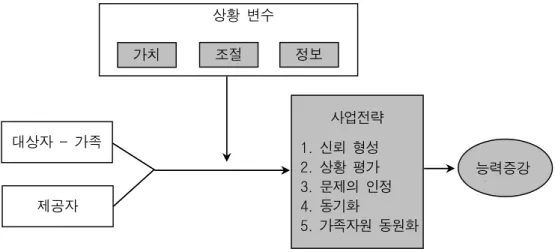 Figure  2.  The  intervention  model  of  the  vulnerable  family