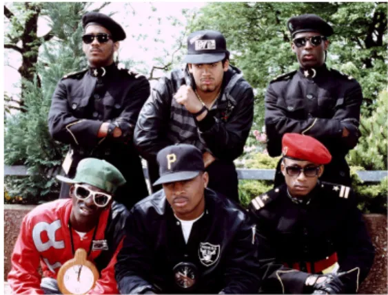 [그림 2 - 1] Run-D.M.C  [그림 2 - 2] Public Enemy 