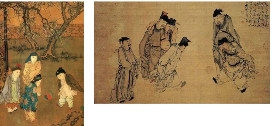그림 창춘백자도 수한신  국부 그림 축구도 황신  국부