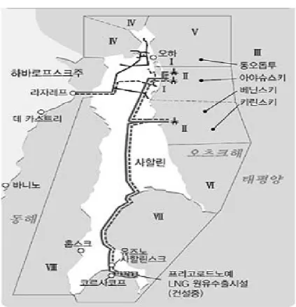 [그림  Ⅳ-1]  사할린지역내  광구  탐사･개발  사업