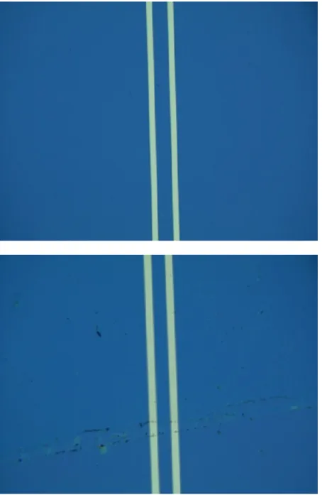 그림 4.1 Optical Microscope image of Pristine Graphene after Transfer