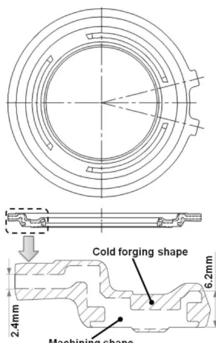 Fig. 1 Schematic design of under drive brake piston 