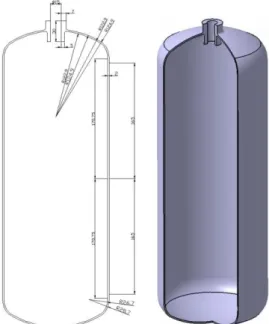 Fig.  5  2D  layout  and  3D  configuration  of  small  seamless AA6061-O liner 