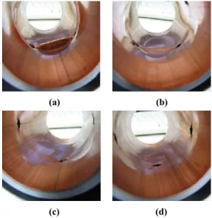 Fig. 7 Internal shapes of the hollow parts: (a) path A,  (b) path B, (c) path C, (d) path D 